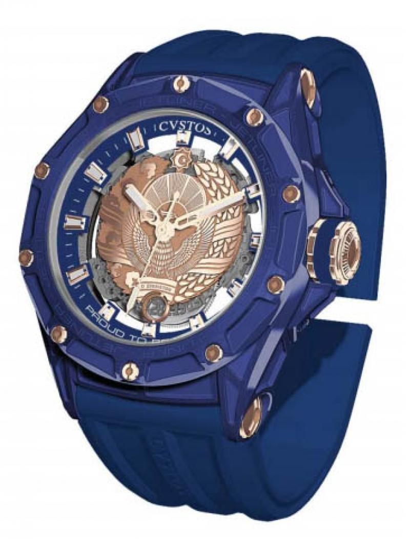 Proud to be Uzbek Cvstos Blue Steel with Red Gold Challenge R