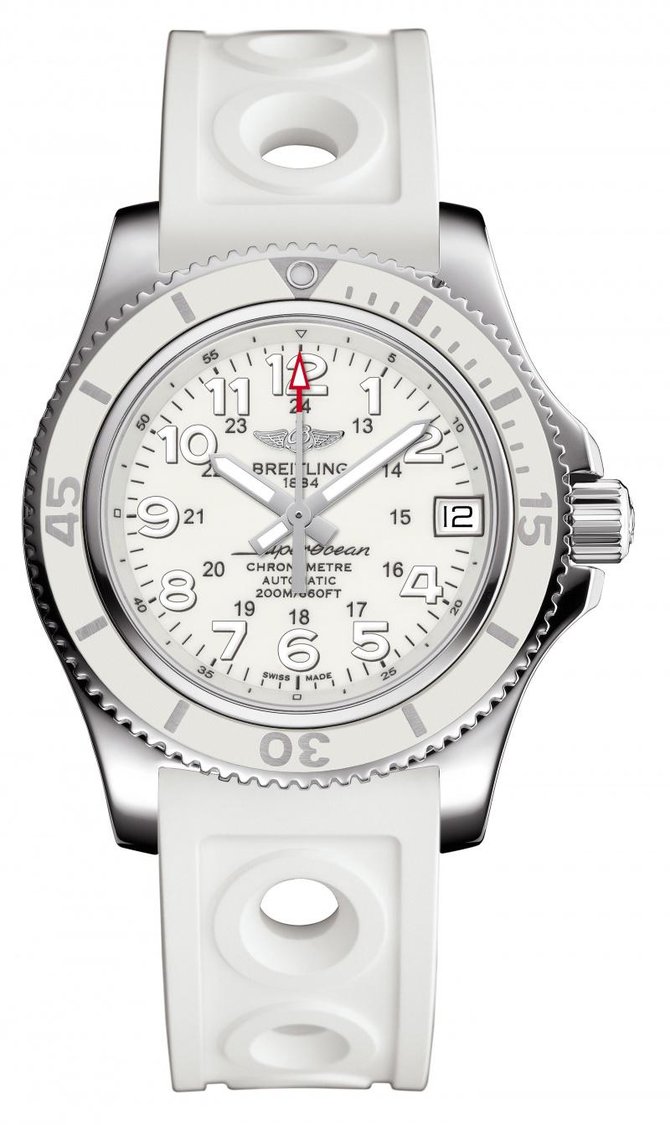 Breitling White Rubber SuperOcean II 36 mm
