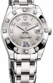 Rolex Datejust Ladies Pearlmaster 34 mm WG Silver Diamonds Сhronometer