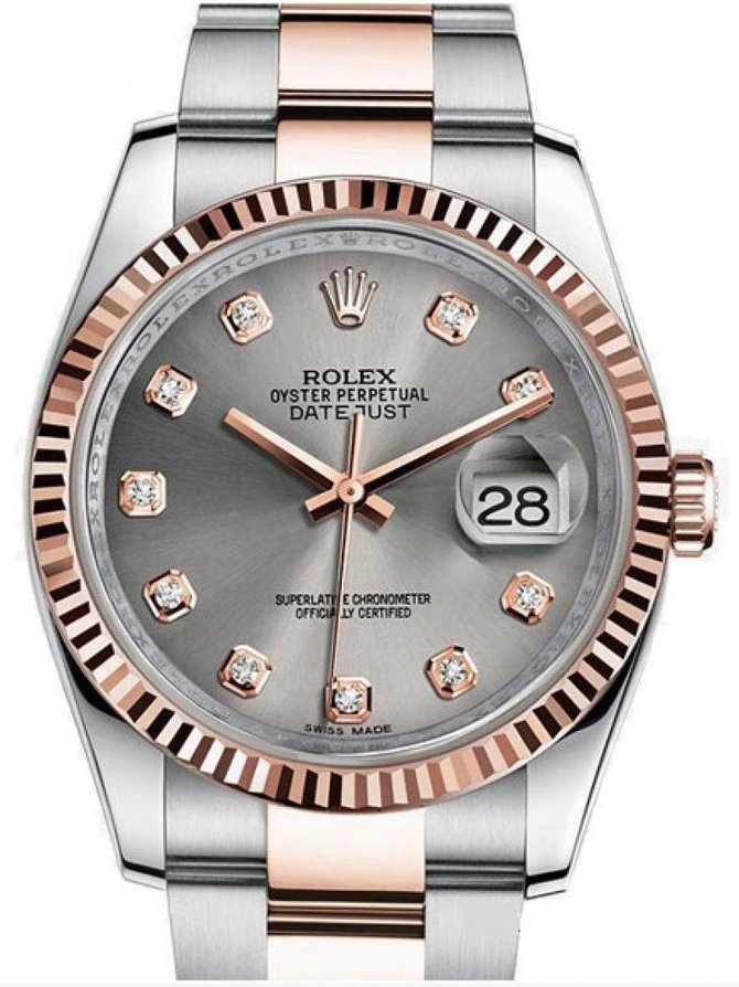 Rolex 116231 Datejust Ladies Steel and Everose Gold 
