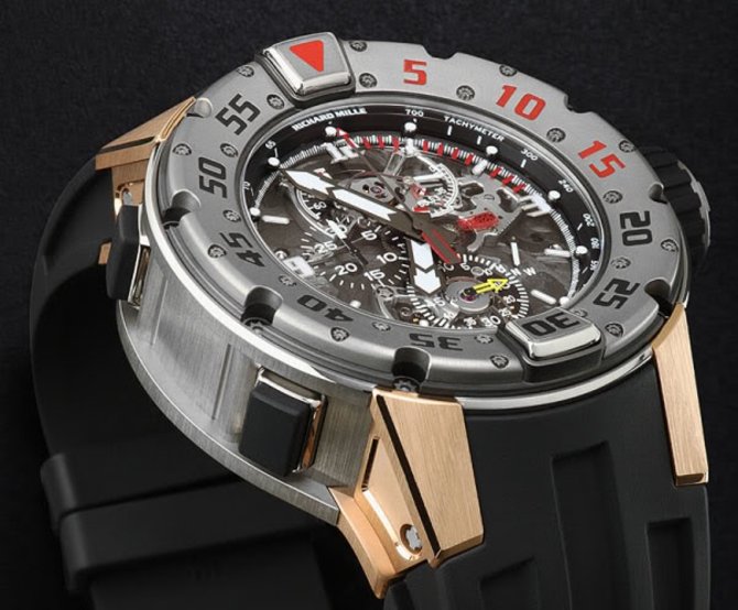 Richard Mille RM 025 Tourbillon Chronograph Diver's Watch RM Titanium & Gold - фото 2