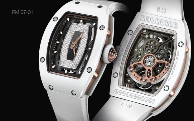 Richard Mille RM 07-01 Atz White Ceramic Skeletonised Ladies' Automatic RM Ceramic Gold - фото 3