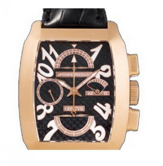 Antoine Preziuso RG Black&White_Fiber Croco Collections Chronograph - фото 1