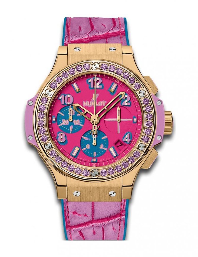 Hublot 341.VV.7389.LR.1205.POP15 Big Bang 41mm Ladies Pop Art Yellow Gold Purple - фото 1