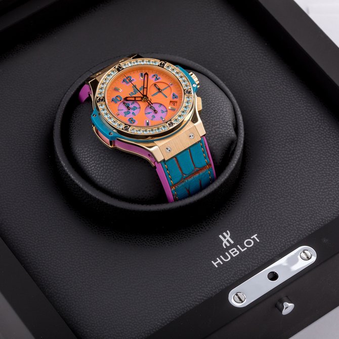 Hublot 341.VL.4789.LR.1207.POP15 Big Bang 41mm Ladies Pop Art Yellow Gold Blue - фото 5
