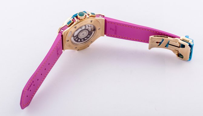 Hublot 341.VL.4789.LR.1207.POP15 Big Bang 41mm Ladies Pop Art Yellow Gold Blue - фото 7