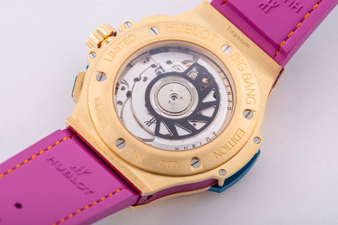 Hublot 341.VL.4789.LR.1207.POP15 Big Bang 41mm Ladies Pop Art Yellow Gold Blue - фото 13