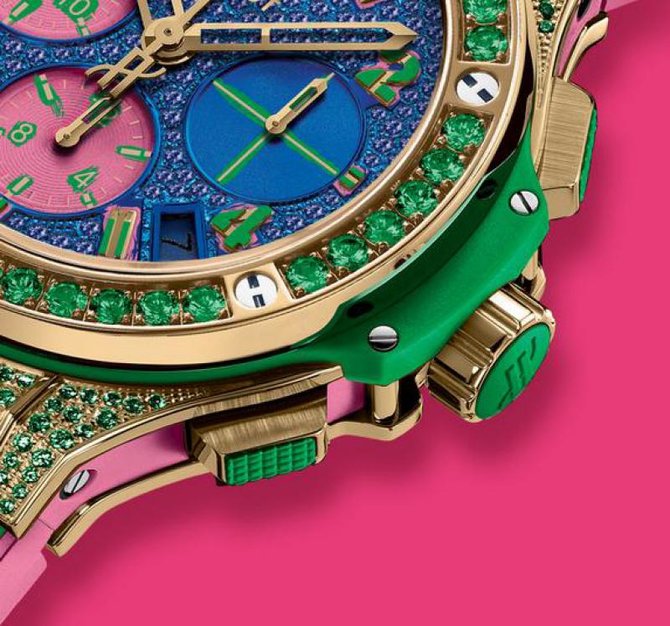 Hublot 341.VG.9089.LR.1622.POP15 Big Bang 41mm Ladies Pop Art Yellow Gold Apple Jewellery  - фото 3