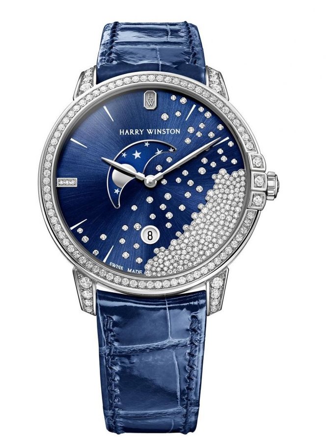 Harry Winston MIDQMP39WW004 Midnight Diamond Drops 39mm