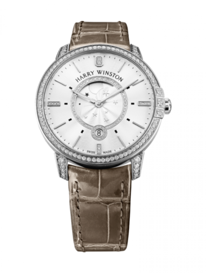 Harry Winston MIDQMP39WW002 Midnight Moon Phase 39mm