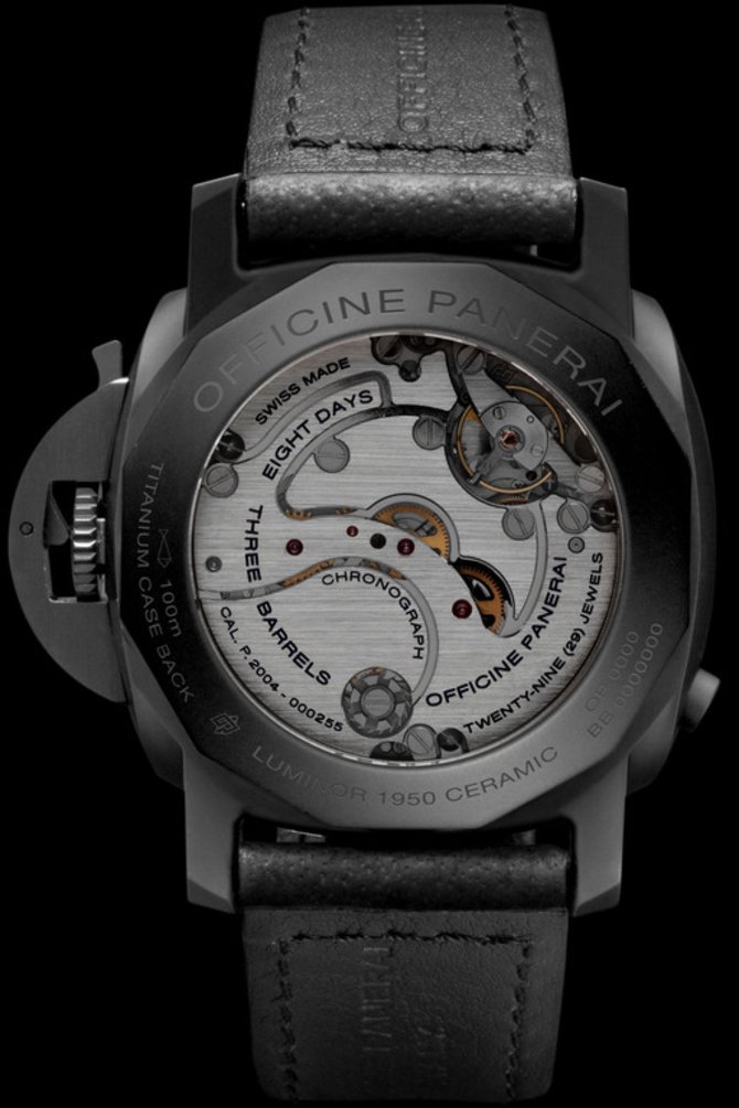 Officine Panerai PAM00317 Luminor 1950 Chrono Monopulsante 8 Days GMT Ceramica - фото 3