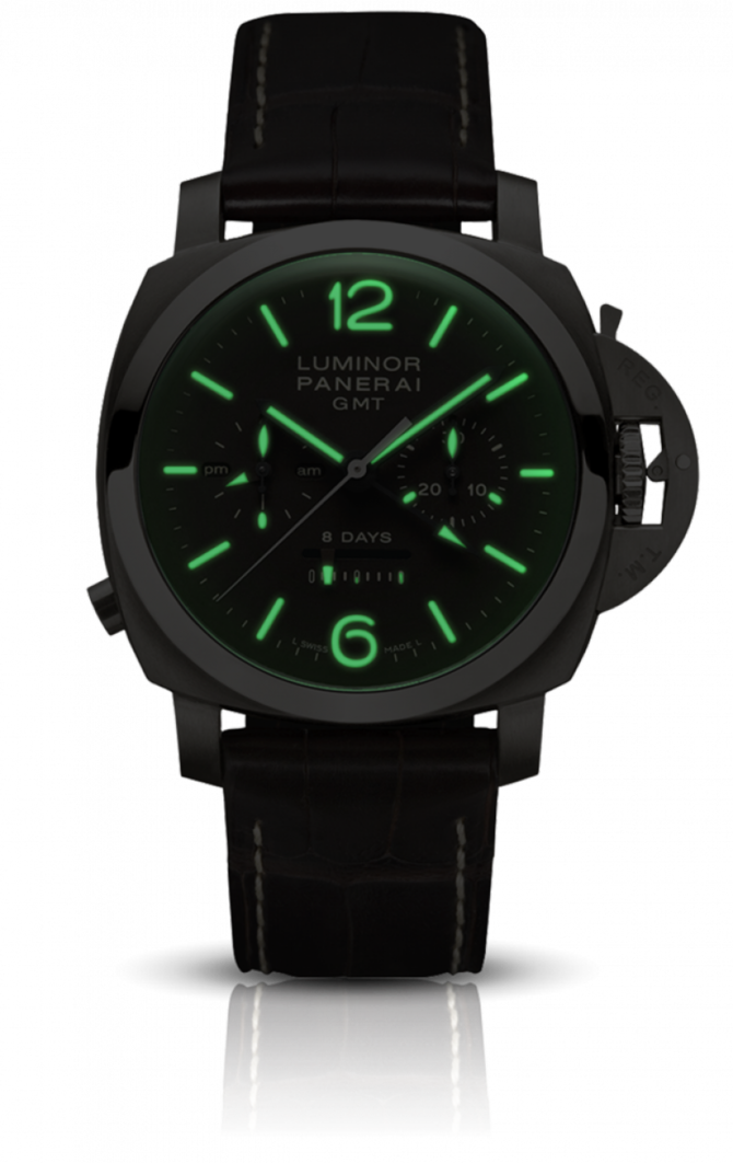 Officine Panerai PAM00311 Luminor 1950 Chrono Monopulsante 8 Days GMT Titanio - фото 2