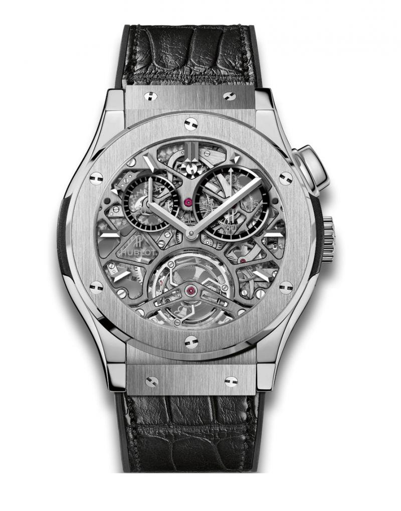 506.NX.0170.LR Hublot Tourbillon Skeleton Titanium Classic Fusion