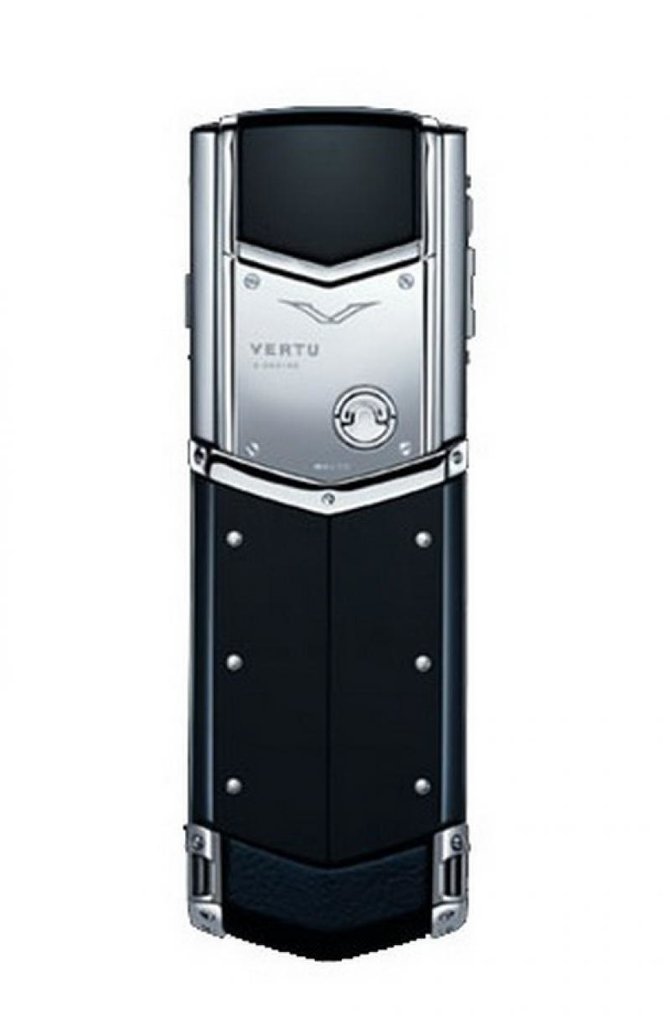 Vertu White Gold Black Ceramic Back Signature Leather - фото 3