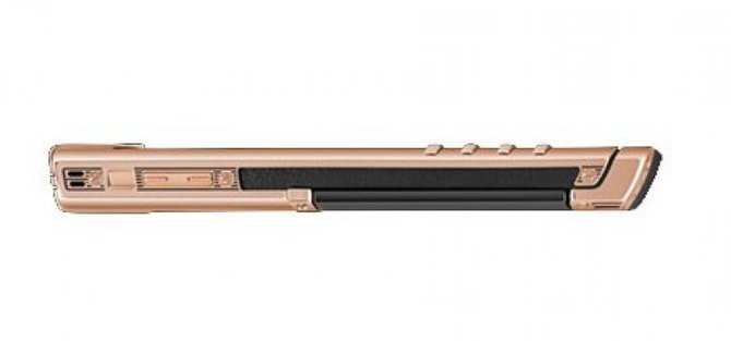 Vertu Red Gold Black Ceramic Back Signature Black Leather - фото 3