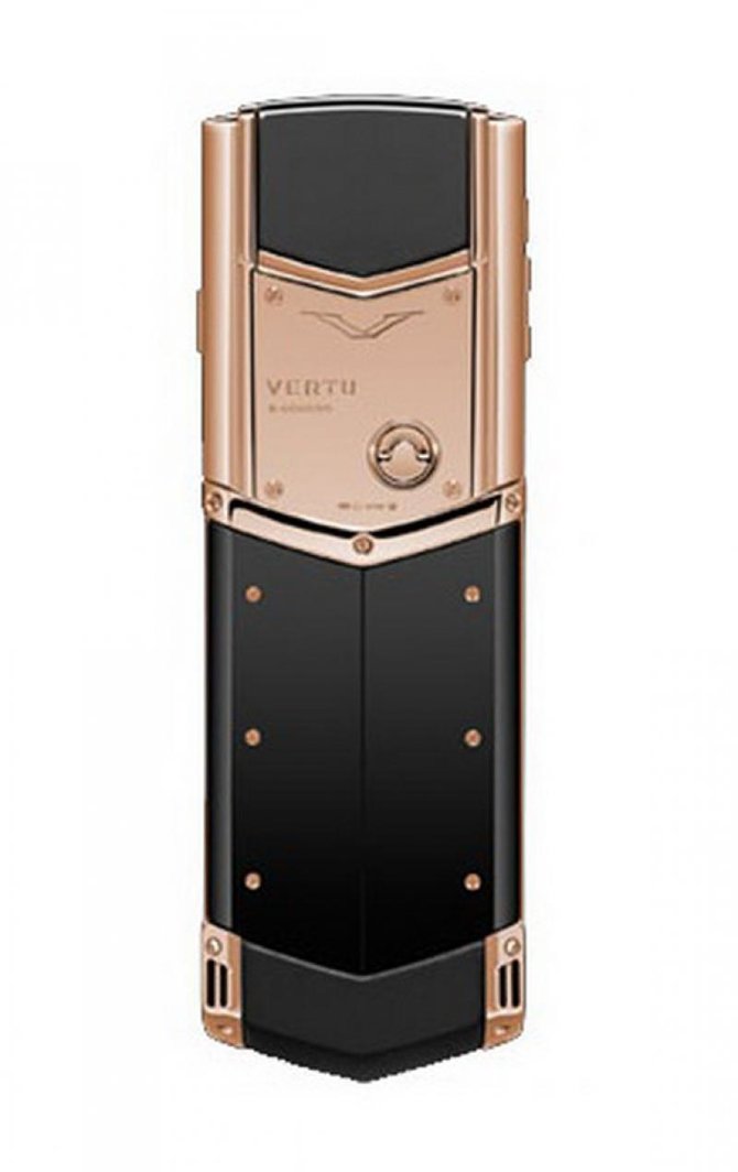 Vertu Red Gold Black Ceramic Back Signature Black Leather - фото 2
