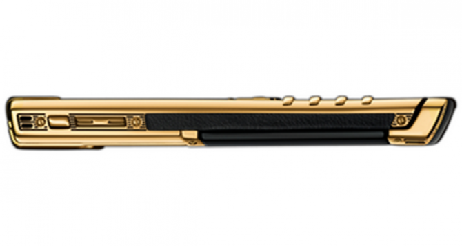 Vertu 002W4B2 Signature Yellow Gold Black Ceramic Back Black Leather - фото 3
