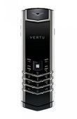Vertu Signature Platinum Diamond Select Key Black Ceramic Back 2 Time Zones