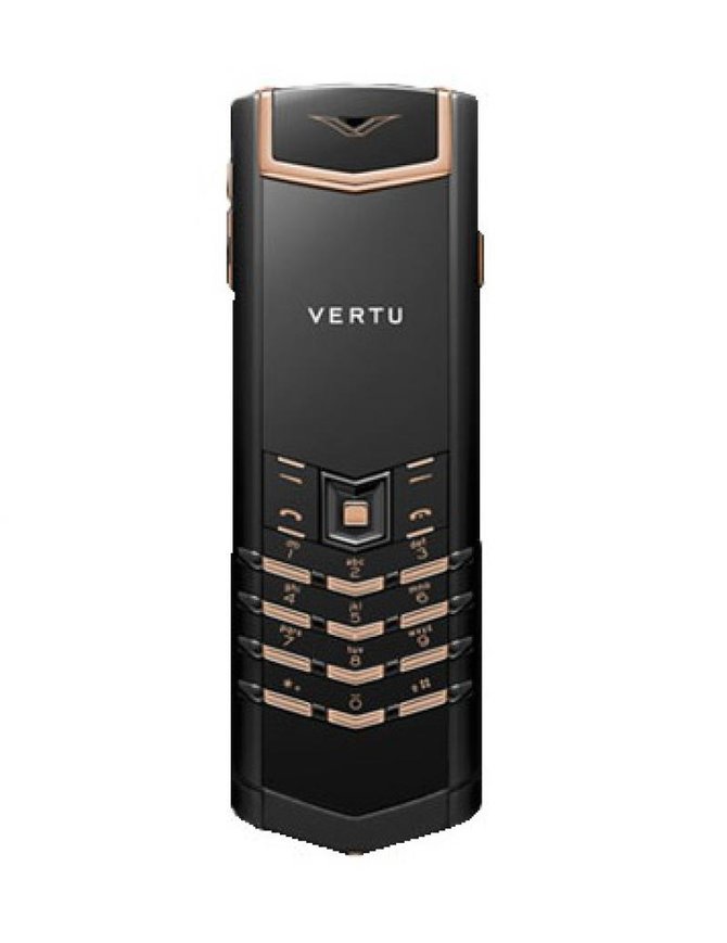 Vertu 002T8C9 Signature Black PVD stainless steel Red gold black leather - фото 1