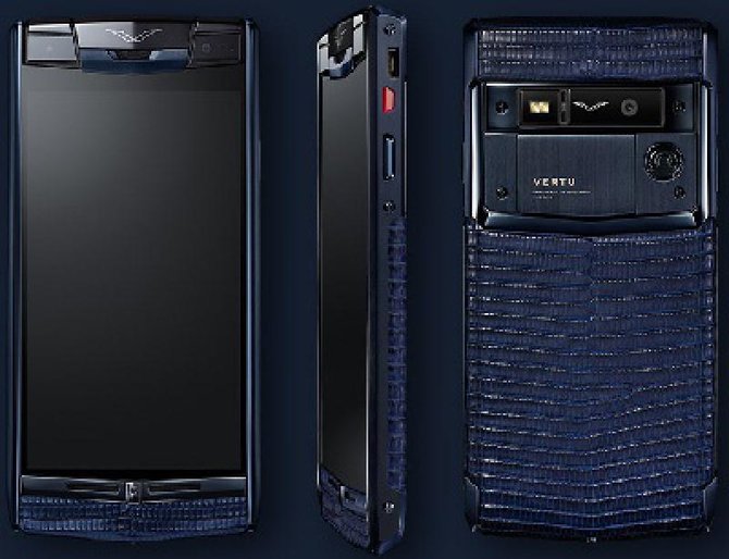 Vertu Pure Navy Lizard Signature Touch Titanium - фото 3