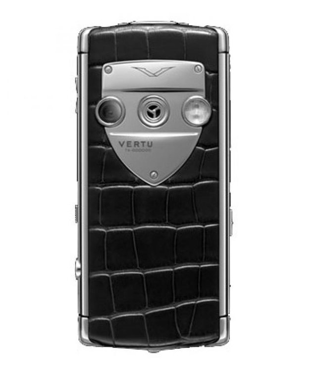 Vertu 002W874 Constellation Polished Stainless Steel Sapphire Screen Black Alligator Skin - фото 2