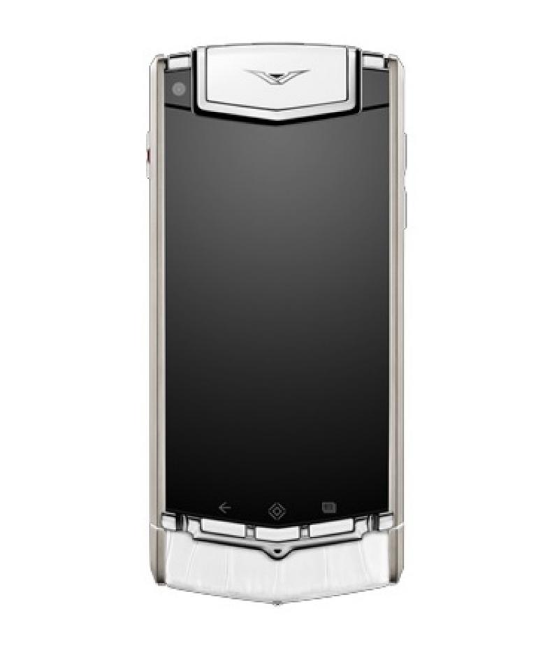 0021v02 Vertu Titanium White Alligator Ti