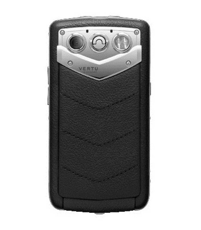 Vertu Polished Stainless Steel Diamond Trim Sapphire Key Constellation Quest Black Leather - фото 2