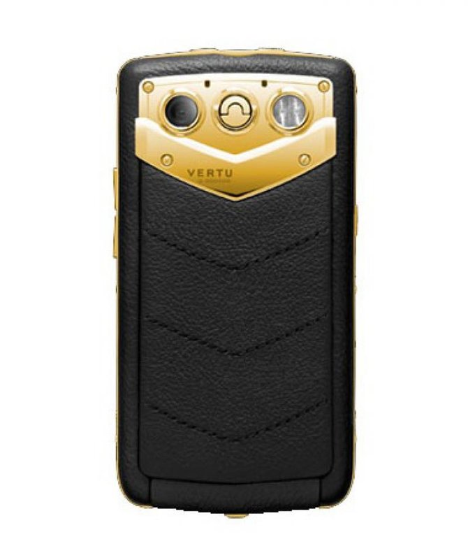 Vertu Yellow Gold Sapphire Keys Constellation Quest Black Leather - фото 2
