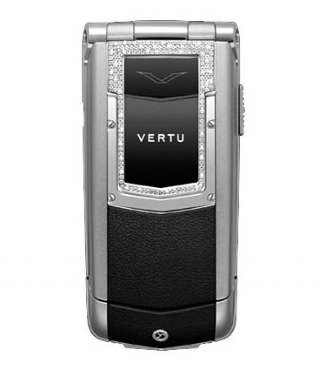 Vertu Aluminium White Diamond Trim Constellation Quest Stainless Steel Black Ceramic Keys Black Leather - фото 1