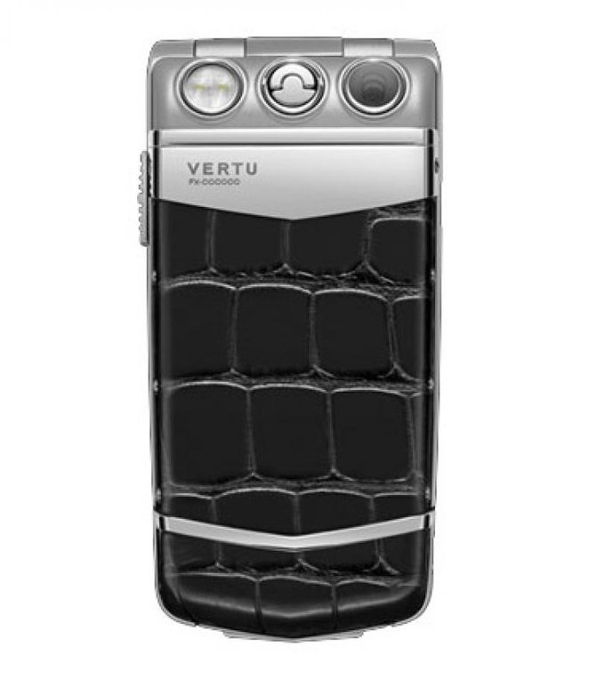 Vertu Aluminium Black Sapphire Keys Constellation Quest Ayxta Stainless Steel Diamond Trim Black Alligator Skin - фото 2
