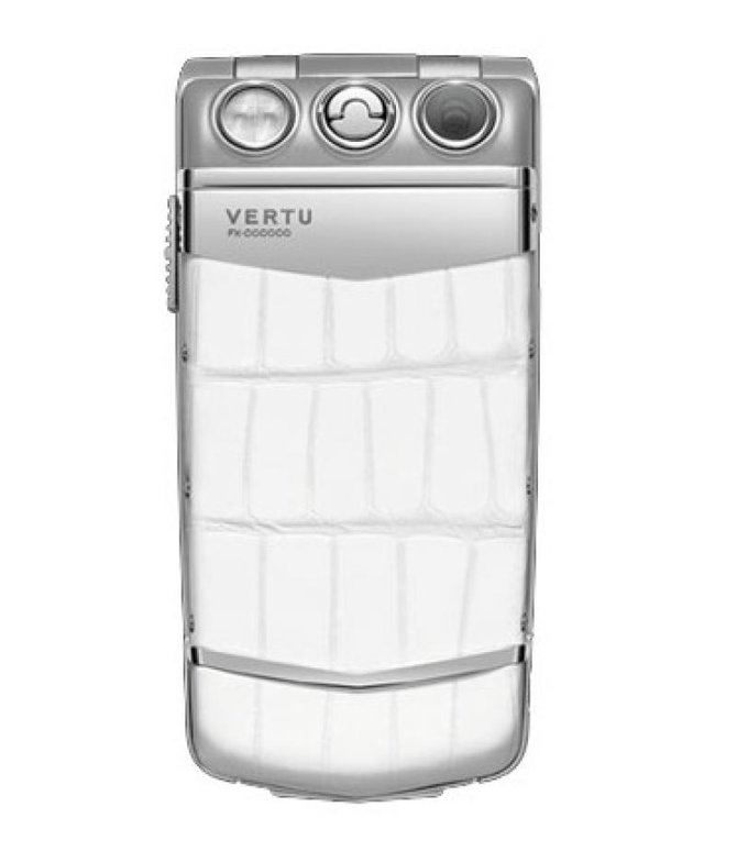 Vertu White Ceramic Keys Constellation Quest Ayxta Stainless Steel White Alligator Skin - фото 2