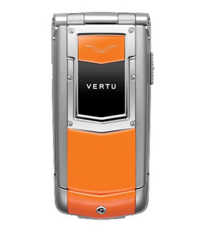 Vertu Hot Orange Sapphire Keys Constellation Quest Ayxta Stainless Steel High Gloss Hot Orange Leather - фото 1