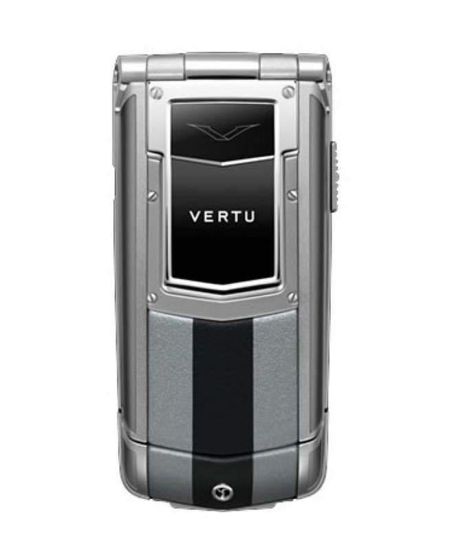 Vertu Silver and Black Leather Constellation Quest Ayxta Stainless Steel Aluminium Sapphire Keys  - фото 1