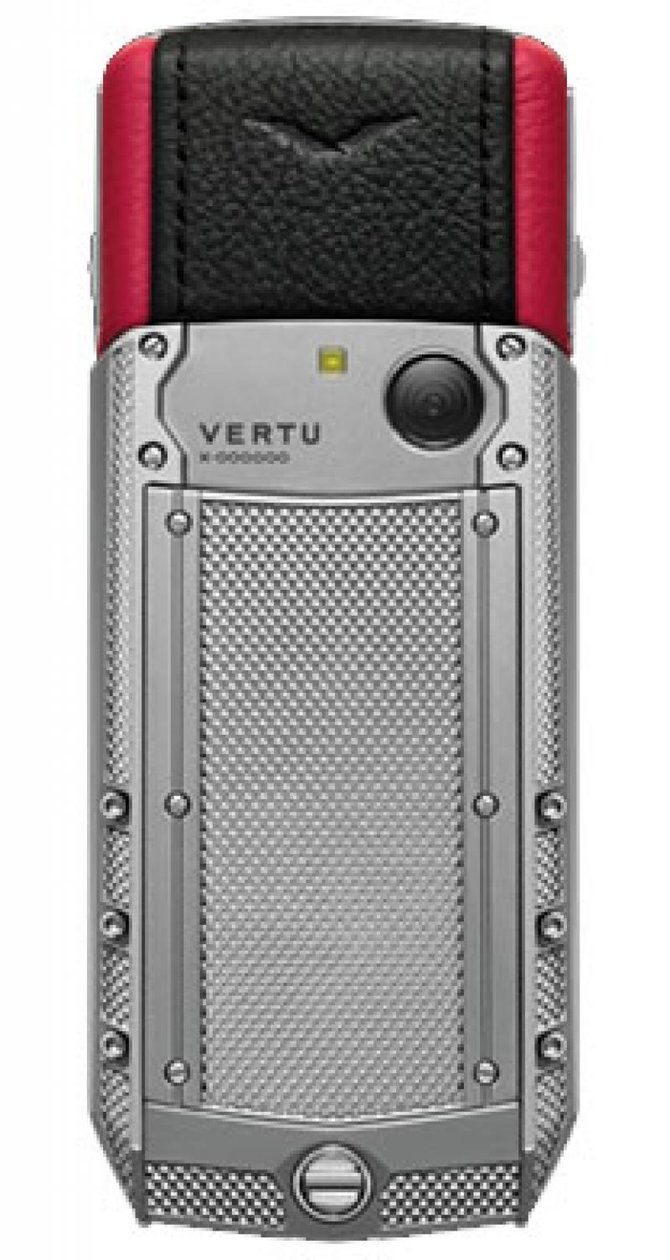 Vertu Knurled Titanium Signature Ascent Black and Red Leather - фото 2
