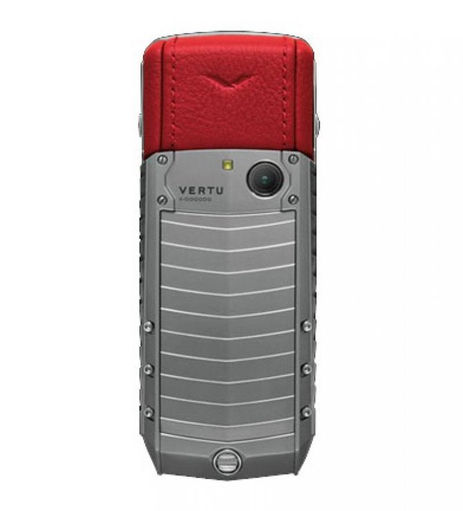 Vertu Titanium Stainless Steel Red Leather Signature Ascent - фото 2