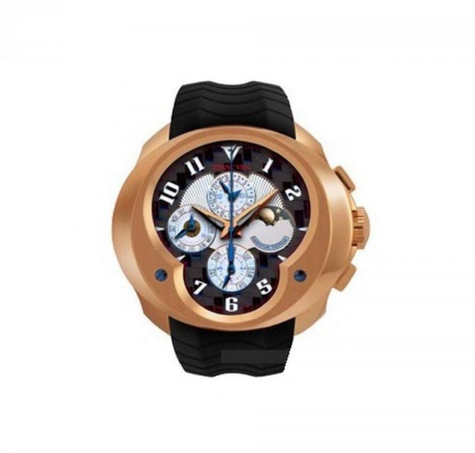 Franc Vila FVa11 Pink Gold Caoutchouc Black Strap Complication Chronograph Fly-Back Grand Sport