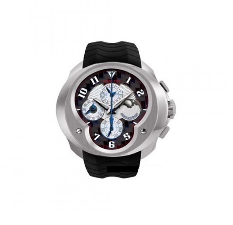 FVa11 White Gold Caoutchouc Strap Franc Vila Chronograph Fly-Back Grand Sport Complication