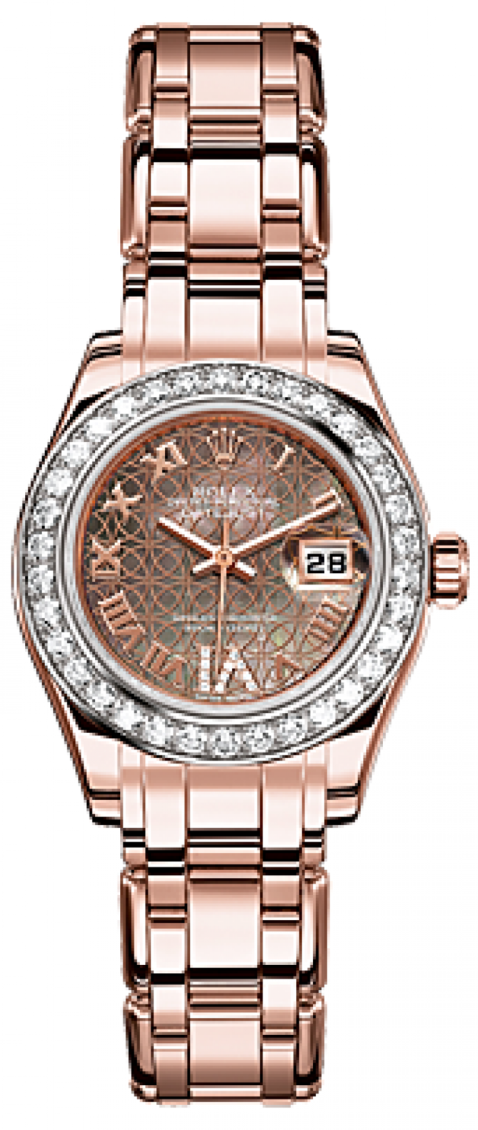 Rolex 80285 Black Datejust Ladies Lady-Datejust Pearlmaster 29mm Everose Gold - фото 5