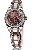 Rolex Datejust Ladies 80285 Black Lady-Datejust Pearlmaster 29mm Everose Gold