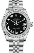 Rolex Datejust 178384 bkrj 31mm Steel and White Gold