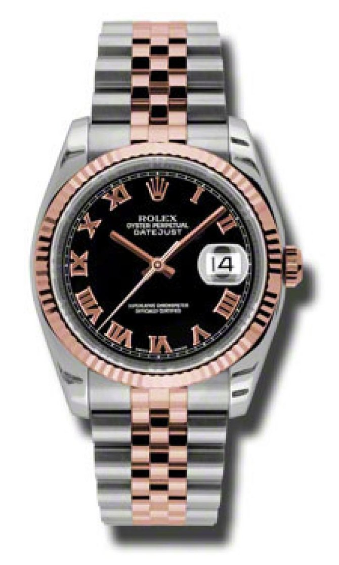 Rolex 116231 bkrj Datejust 36mm Steel and Everose Gold - фото 1
