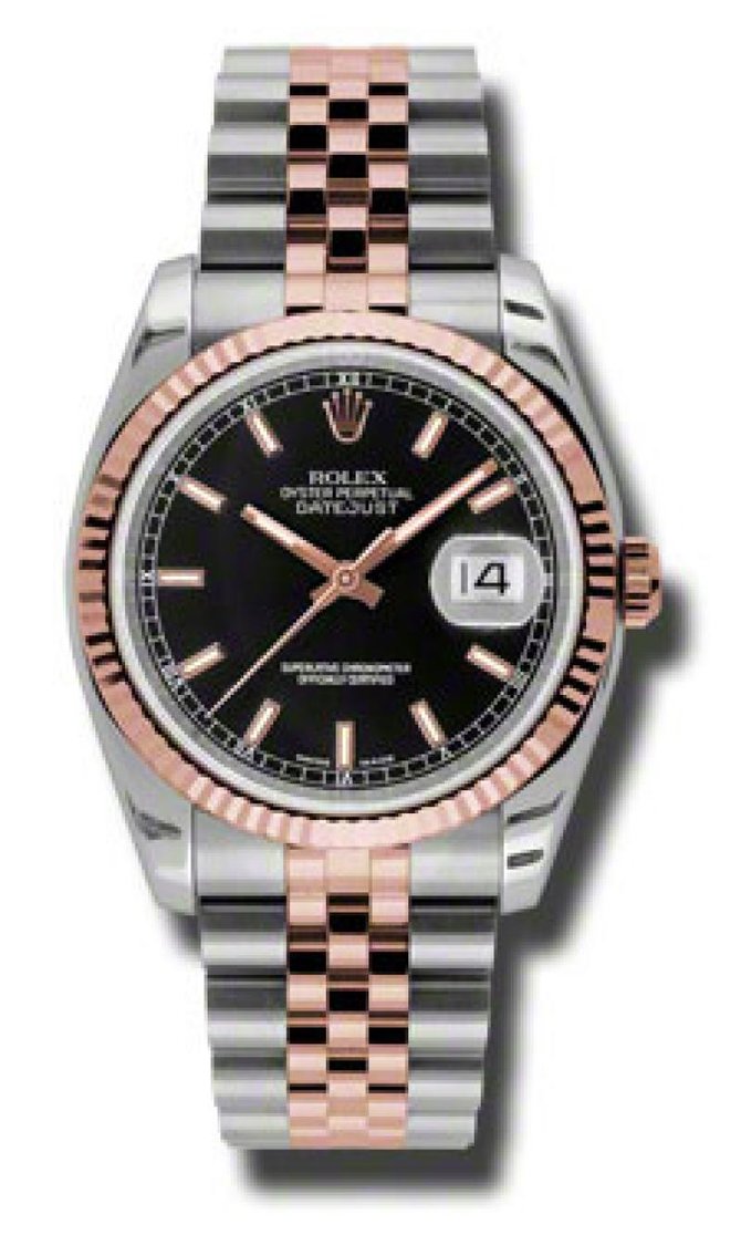 Rolex 116231 bksj Datejust 36mm Steel and Everose Gold - фото 1