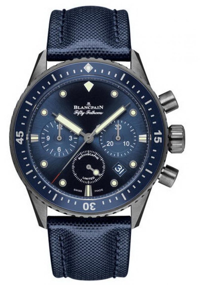 Blancpain 5200-0240-52A Fifty Fathoms Ocean Commitment Bathyscaphe Chronograph Flyback - фото 1