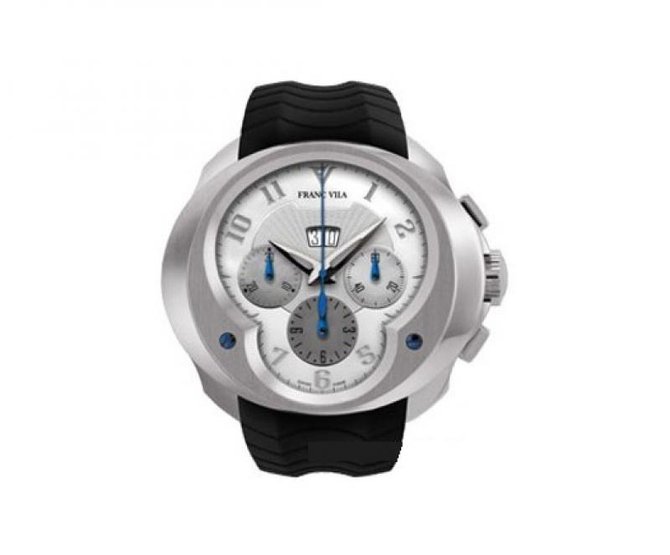 Franc Vila FVa8Ch White Gold Strap Caoutchouc Complication Chronograph Grand Dateur Haute Horlogerie