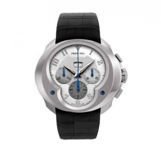 Franc Vila FVa8Ch White Gold Silver Complication Chronograph Grand Dateur Haute Horlogerie