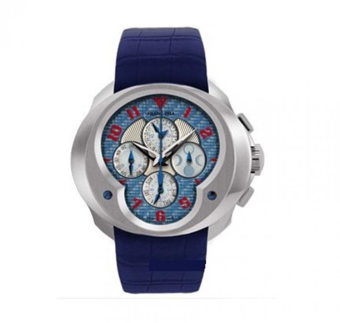 Franc Vila FVa9 Blue Alligator Strap Complication Chronograph Master Grand Sport