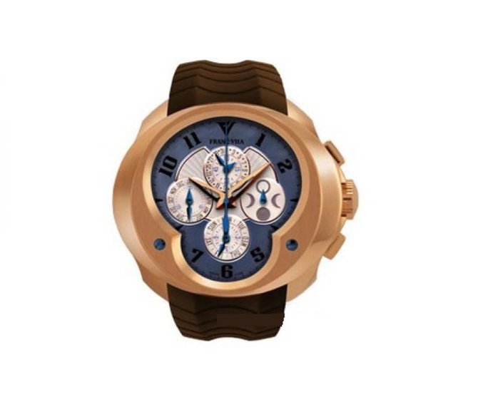 Franc Vila Pink Blue Dial FVa9 Complication Chronograph Master Haute Horlogerie