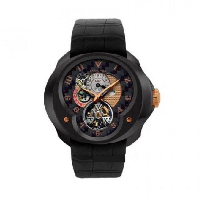 Franc Vila FVa №2 Tourbillon Planetaire GMT Black Montre Contemporaine Grande Complication 5 Days Power Reserve