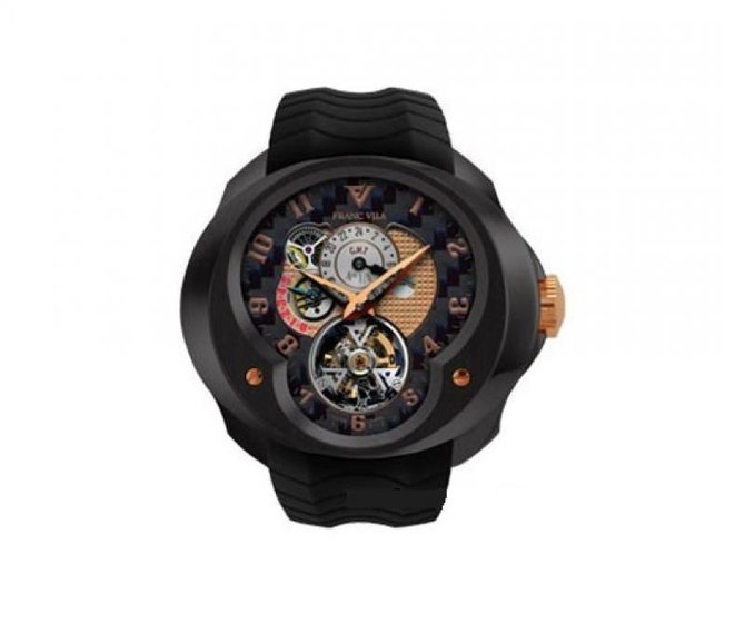 Franc Vila FVa №2 Black Tourbillon Planetaire GMT Montre Contemporaine Grande Complication 5 Days Power Reserve