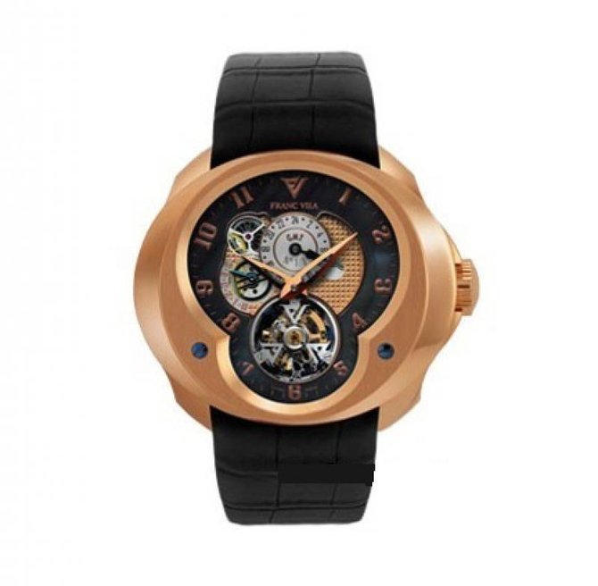 Franc Vila Tourbillon Planetaire GMT Red Gold FVa №2 Montre Contemporaine Grande Complication 5 Days Power Reserve